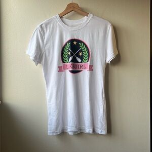 Lakegirl Women’s White Graphic Tee Size Medium